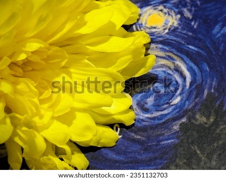 Yellow Chrysanthemum and picture of painting