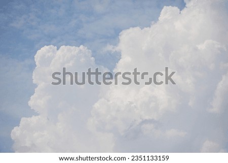 white cloud texture on blue sky background.