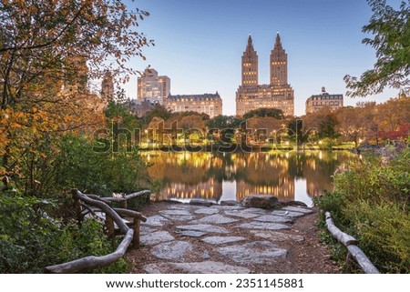 Central Park during autumn in New York City.