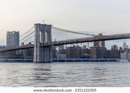 Brooklyn Bridge, East River, Manhattan, Downtown, New York, USA