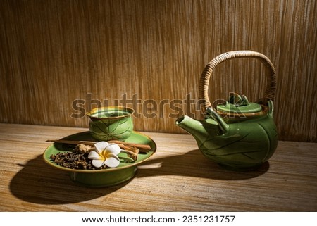 Small lotus tea set with flower