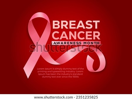 Vector breast cancer awareness month poster.