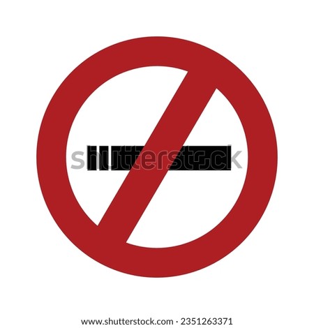 No smoking red sign vector