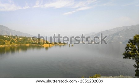 Beautiful View of Tehri Lake, Garhwal, Uttarakhand, India