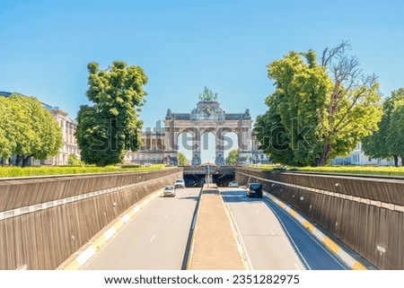 Tervueren tunnel under Cinquantenaire park in Brussels Royalty-Free Stock Photo #2351282975