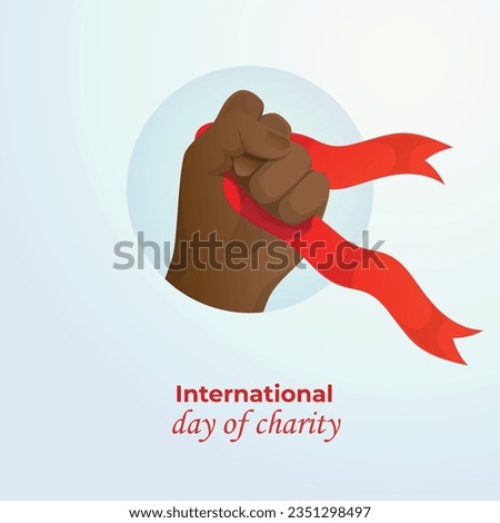 International day of charity flat vector illustration. charity day concept