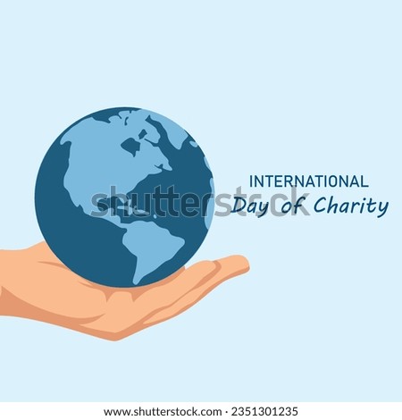 hand holding earth globe, concept for International day of charity