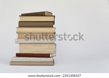Old books on white background education school library