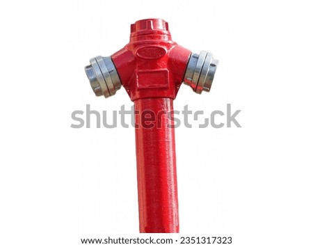 Red hydrant isolated on white background