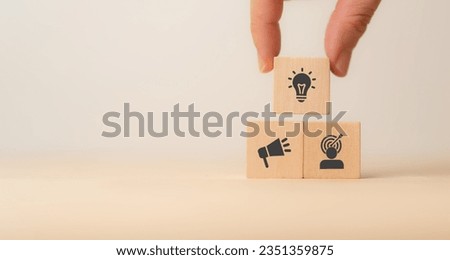 Creative marketing concept. Innovative approach to advertising and promotion, creating unique campaign for personalized marketing by leveraging digital channels and utilizing data driven insights. Royalty-Free Stock Photo #2351359875