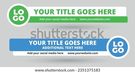 Abstract geometric lower third banner template design vector illustration Royalty-Free Stock Photo #2351375183