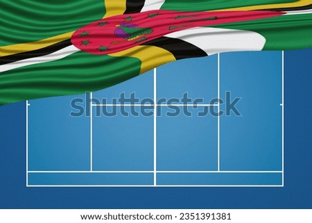 Dominica Wavy Flag Tennis Court, Hard court