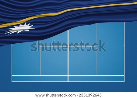 Nauru Wavy Flag Tennis Court, Hard court