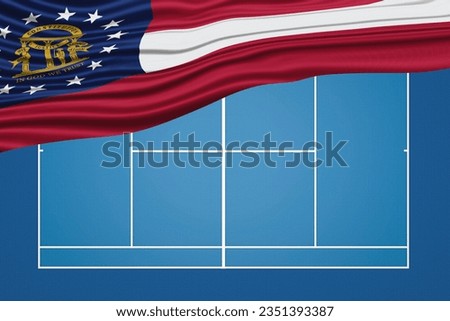 Georgia state Wavy Flag Tennis Court, Georgia Hard court