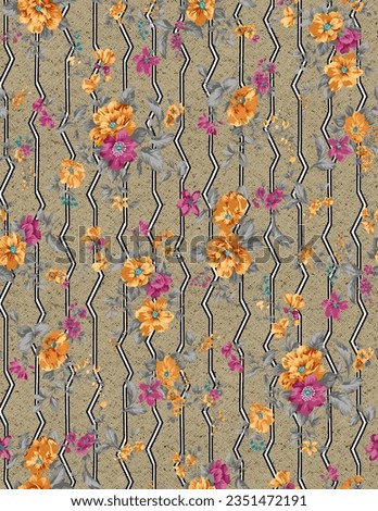 
Blossom floral seamless pattern. Vintage background
