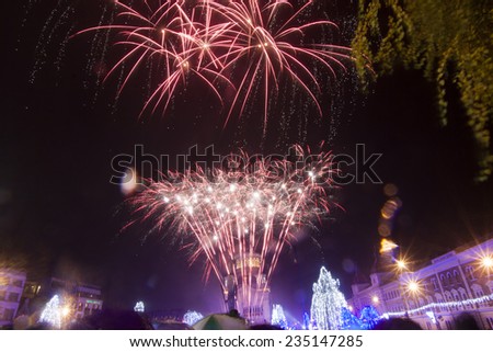 Colourful fireworks 