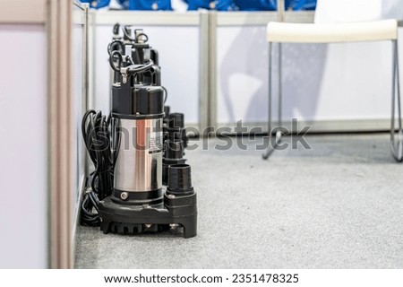 submersible automatic pump for conveying or drain water or liquid sludge waste water etc. in industrial pumping or other application work Royalty-Free Stock Photo #2351478325
