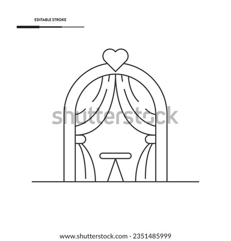 Wedding Arch Icon Vector Design.