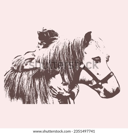 Love Horse Silhouette in Pink