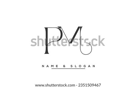 PM,  MP  Abstract  Letters  Logo  Monogram