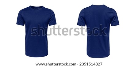 blue T-shirt with nothing neat isolated on white background Royalty-Free Stock Photo #2351514827