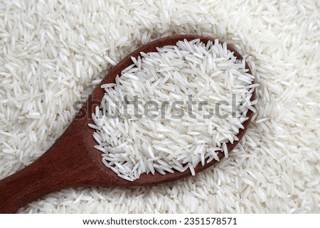 Raw super kernel basmati rice long grain Royalty-Free Stock Photo #2351578571