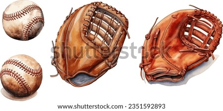 Baseball clipart, isolated vector illustration.