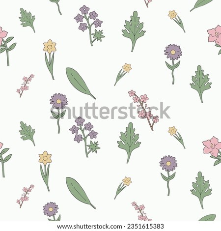 seamless floral illustration for textile