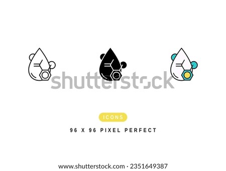 Salicylic Acid Icon. Chemical Cosmetic Ingredient Symbol Stock Illustration. Vector Line Icons For UI Web Design And Presentation Royalty-Free Stock Photo #2351649387
