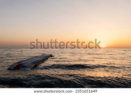 Beautiful sunrise in the mediterranean sea, Antalya, Türkiye. Scenic sunset in Kemer, Turkey