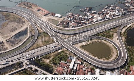 Aerial View Of Toll Road Semak Semarang Indonesia