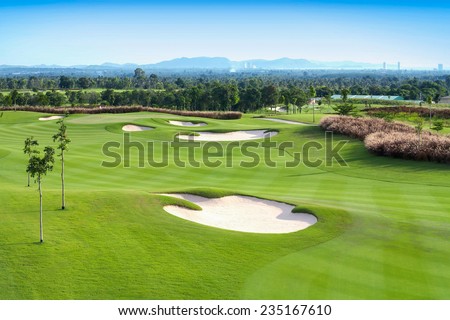golf course sport, Golfing Holidays in Thailand Royalty-Free Stock Photo #235167610