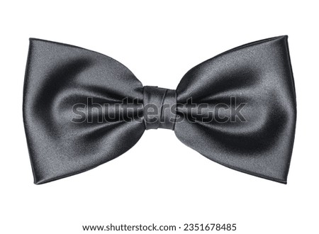 Black Bow Tie, Black ribbon bow isolation on white background Royalty-Free Stock Photo #2351678485