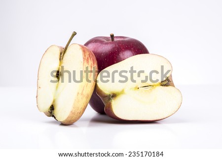 Two a half Apple fruit