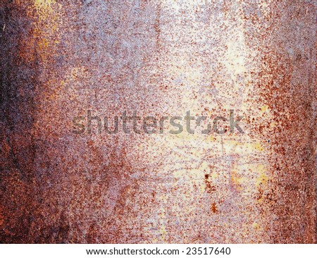 Closeup shot of old rusty metal with aged paints