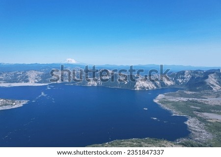 Breathtaking Mt. Helens, Washington Aerial Shot