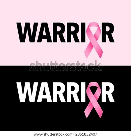 Breast Cancer Awareness Month Pink Ribbon Background Vector Logotype Concept Illustration 