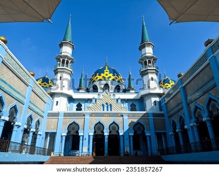 Tuban grand mosque building when photographed from the front