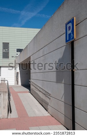 Sign for the disabled and reserve your parking space as well as the access ramp to buildings