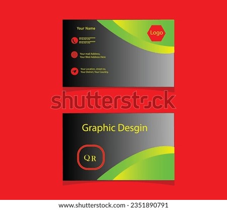 Free modern and  professional business card Vector template