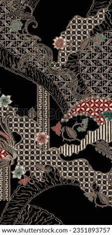 Detail of a batik design from indonesia