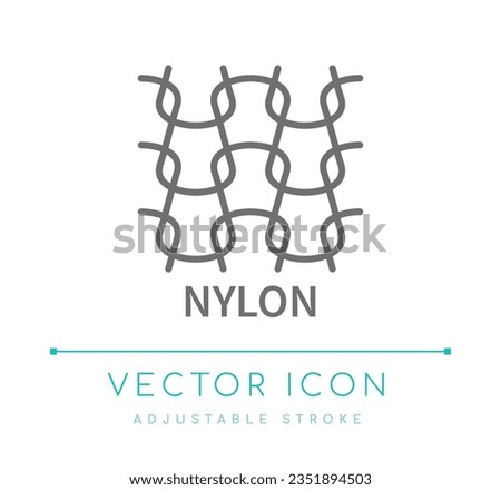 Nylon Textile Fiber Vector Line Icon Royalty-Free Stock Photo #2351894503