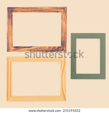 Frame process in vintage style picture