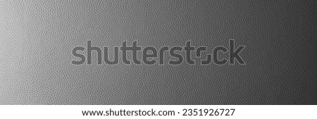 Abstract background, wide banner with gray gradient leather texture. Genuine structure, luxury pattern.  Gradient, wallpaper, panoramic,  wide, web banner, design element, backdrop.
