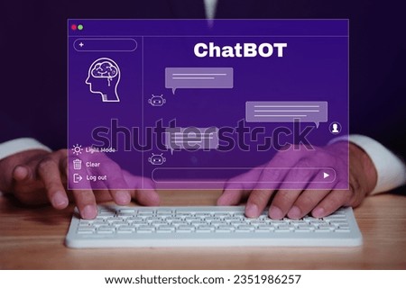 Concept AI Chatbot smart digital customer service application,computer program or artificial intelligence Created to moderate user conversations. Both in the form of letters and sounds.