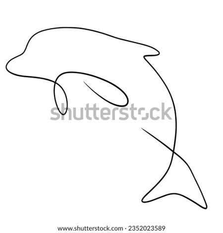vector illustration of a dolphin