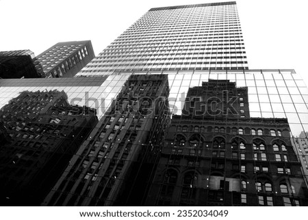New York city facade reflection