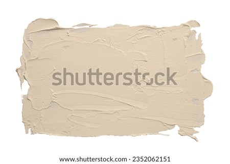 Modelling Clay putty smear painting blot  Abstract gray beige color stain brushstroke texture background. Royalty-Free Stock Photo #2352062151