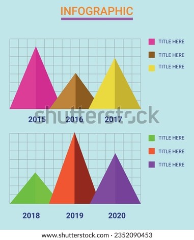 business Triangles Timeline Slide Template graph concept infographics technology icons elements Template Design background Free Illustration