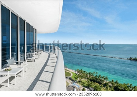 Exterior shot from a balcony in Miami Beach